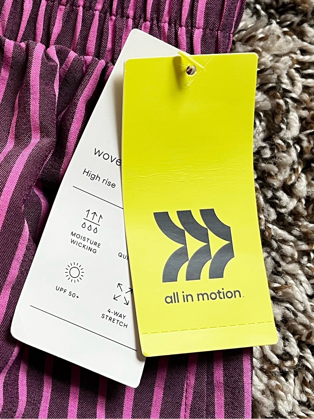 NWT Target All in Motion Women’s Active Light Travel Shorts | Dark Purple Stripe - Picture 11 of 11